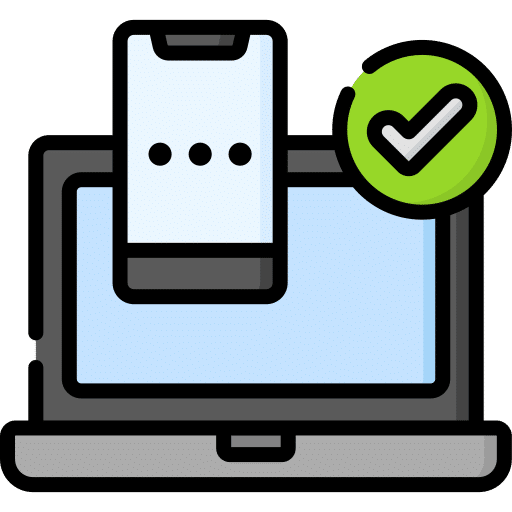 Laptop and smartphone compatibility icon