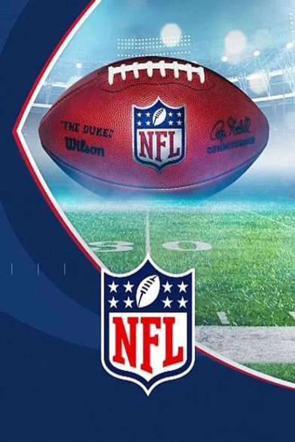 Pro football channel package artwork with stadium background